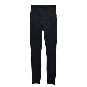 Lululemon Leggings Women's 2 Black High Rise Yoga Gym Athletic Pants Drawstring